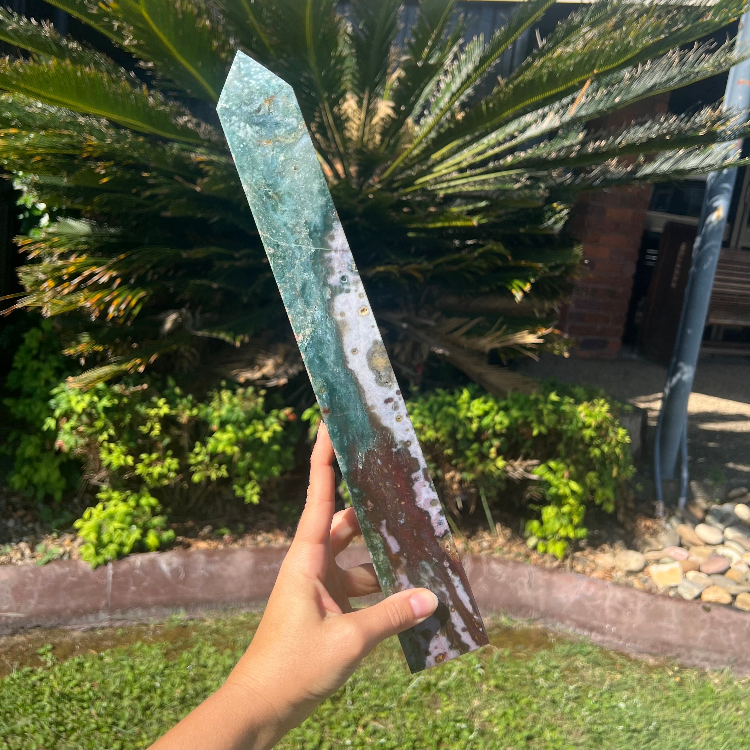 Rich Red Ocean Jasper Large Tower