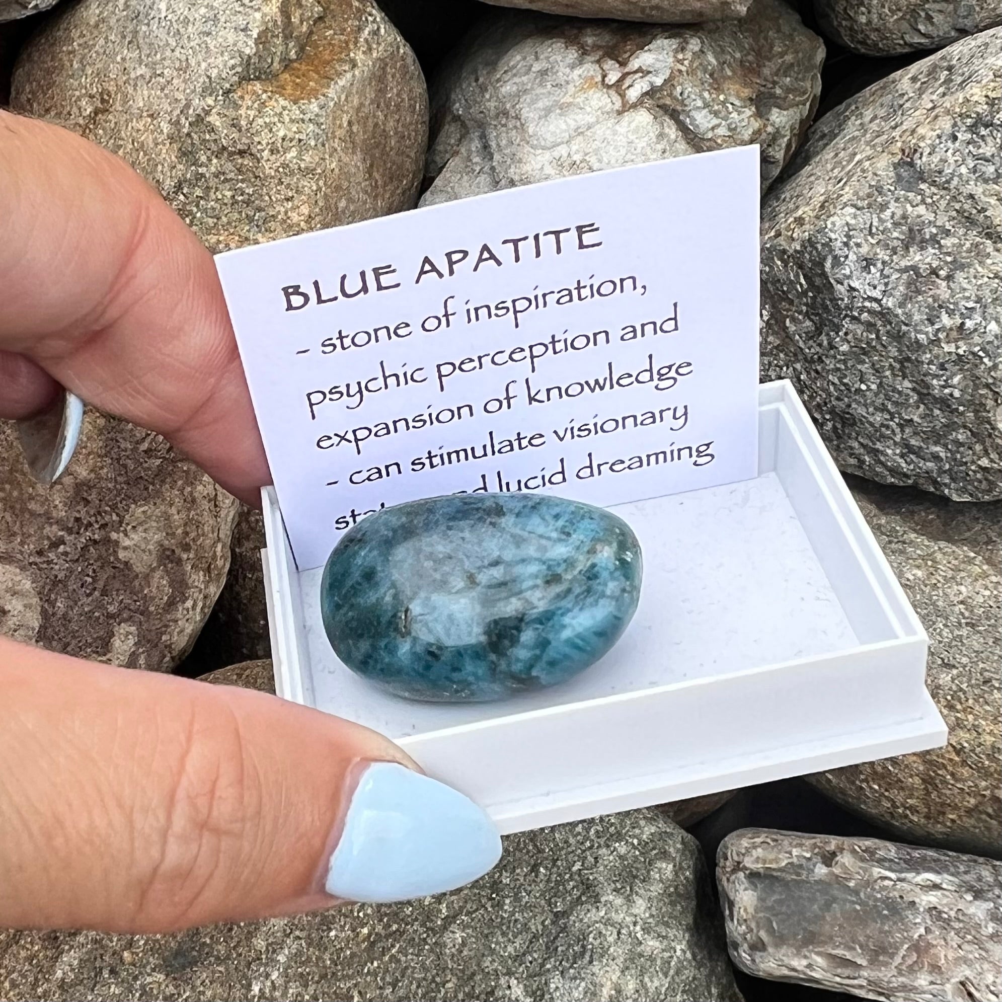 Blue Apatite ~ Specialty Boxed Crystal