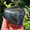 Rainbow Obsidian Heart Carving