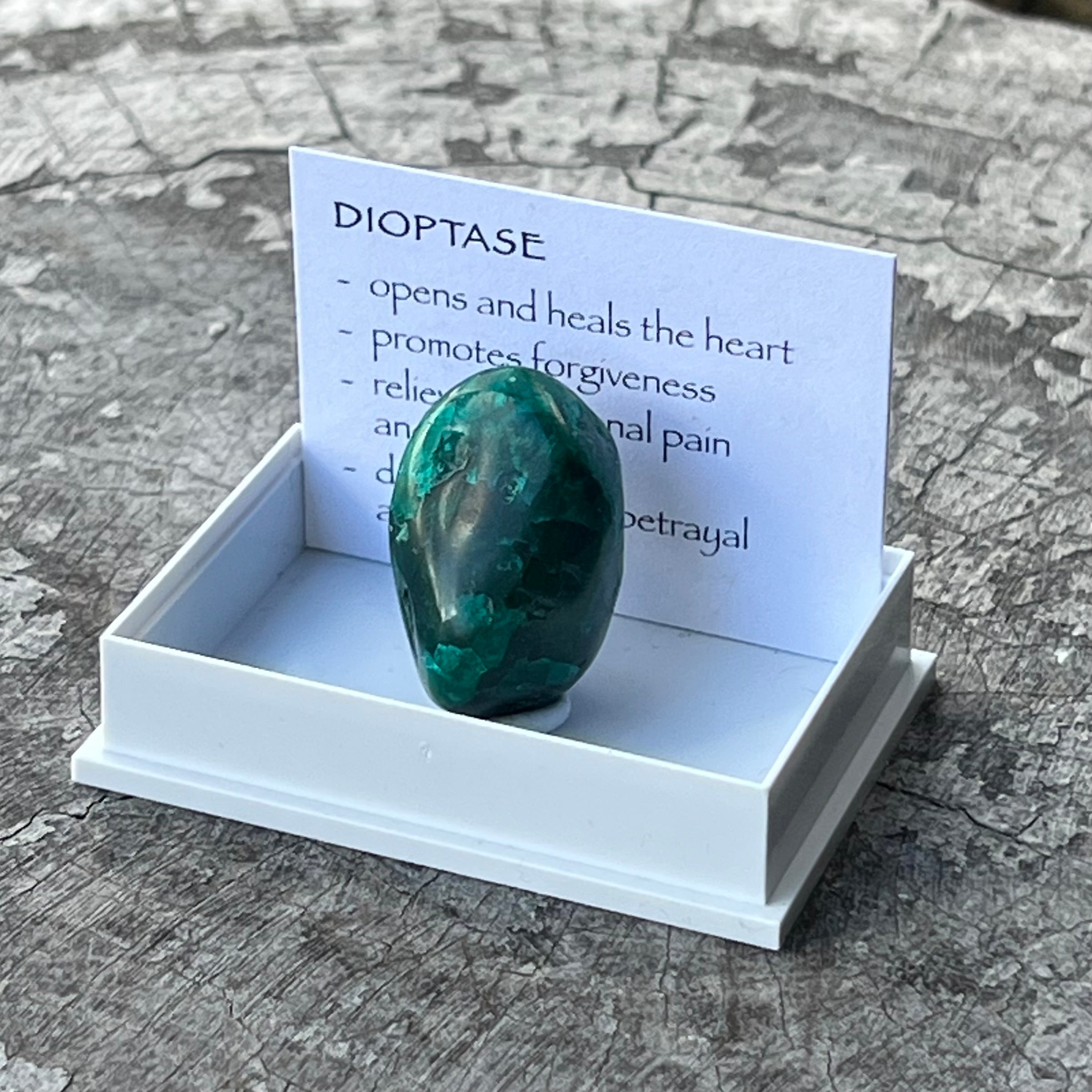 Dioptase ~ Specialty Boxed Crystal