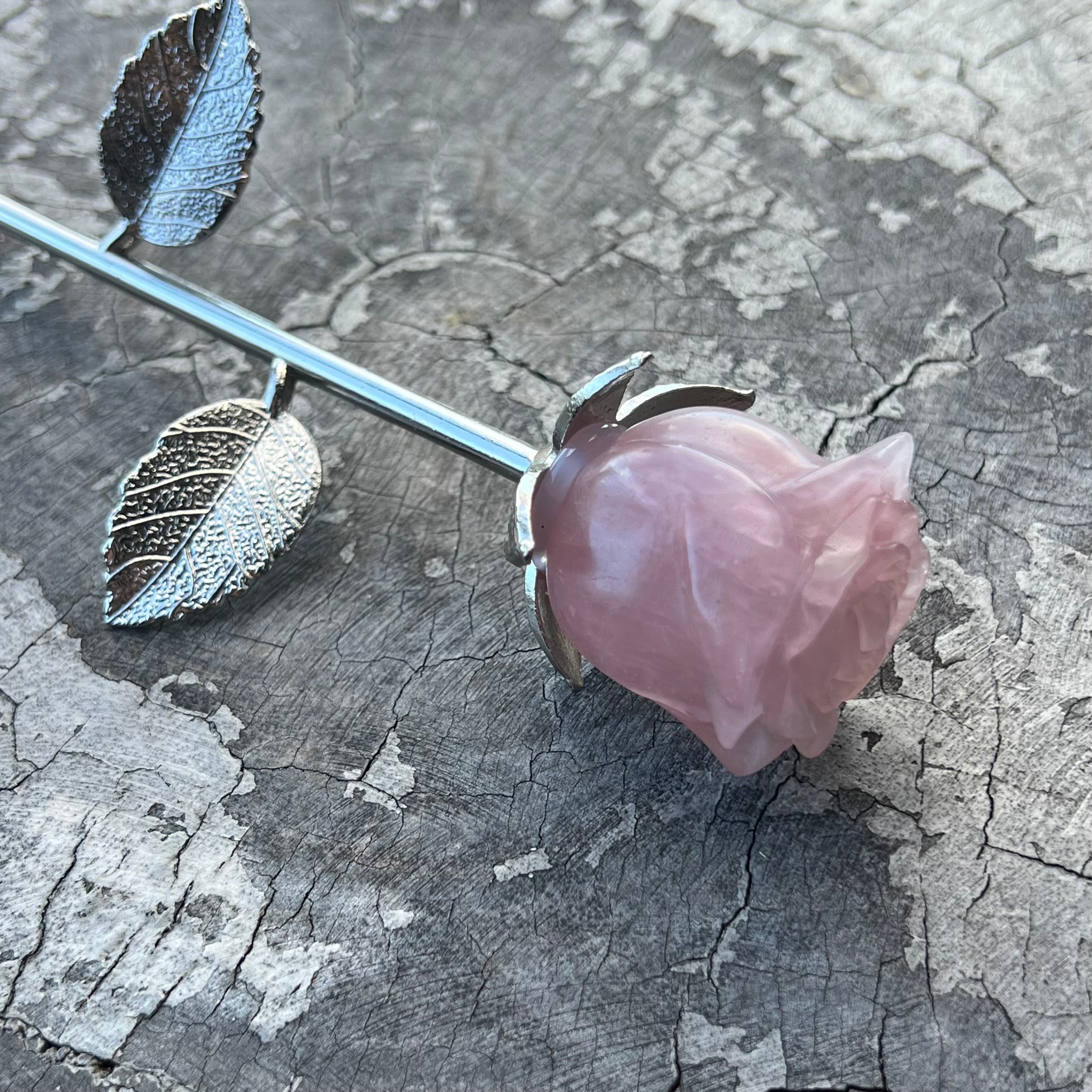 Rose Quartz Everlasting Rose