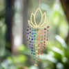 Sea Glass Lotus Wind Chime ~ Rainbow Joy ~ Small