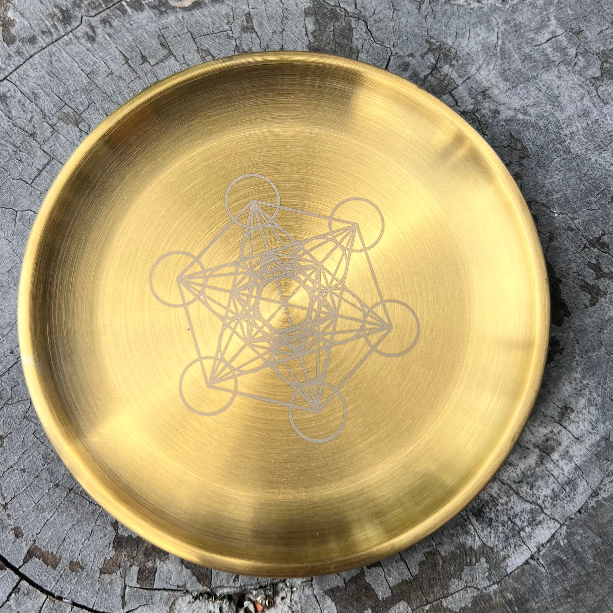 Metatrons Cube Metal Offering Tray