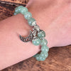 Green Aventurine Invigorating Bracelet with Crescent Moon Charm