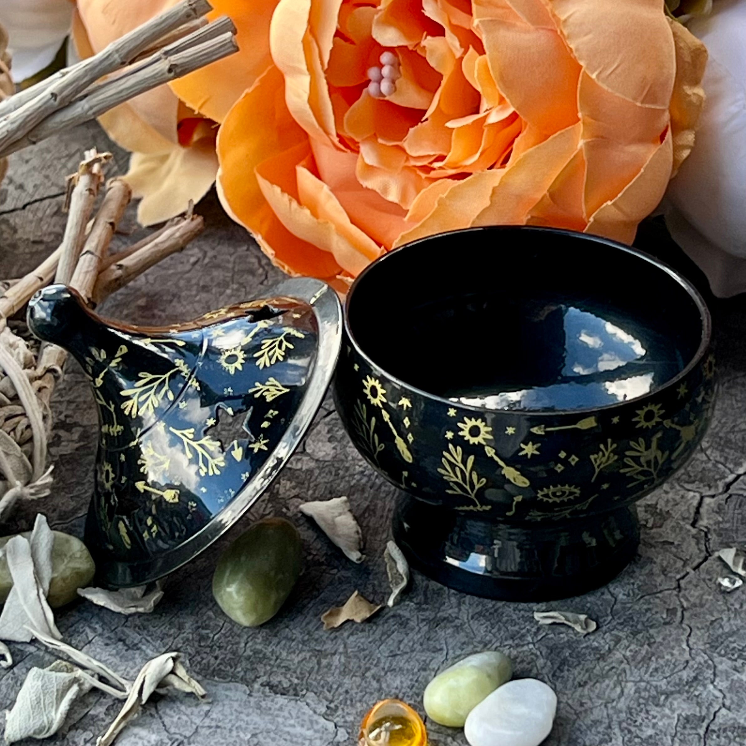 Black Celestial Incense Burner