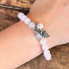 Rose Quartz Unconditional Love Bracelet with Hamsa Hand