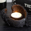 Raven Wings Gothic Candle Holder