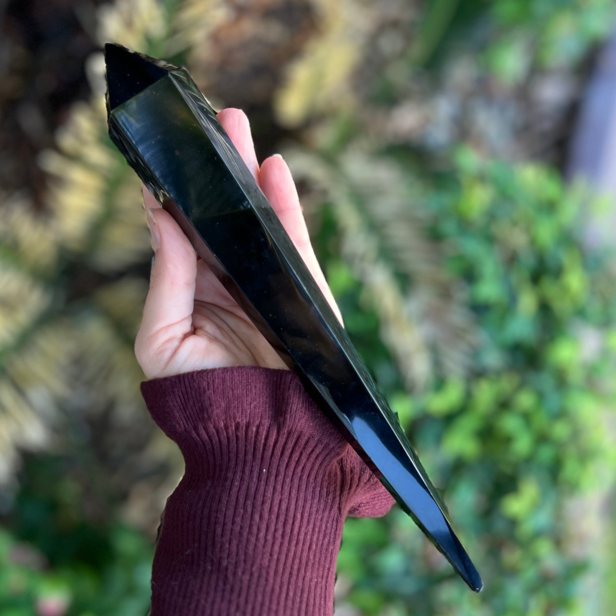 Black Tourmaline Large Double Terminated Wand
