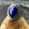 Lapis Lazuli Sterling Silver Ring ~ 8.5