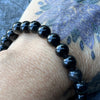 Silver Sheen Obsidian Beaded Bracelet