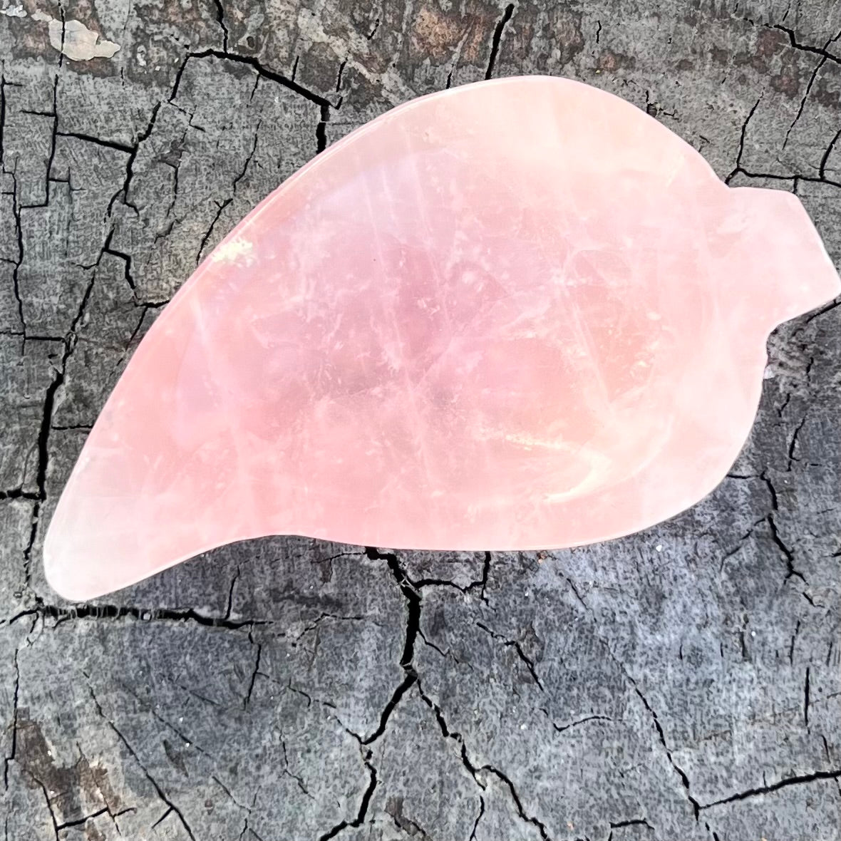 Rose Quartz Leaf Trinket Bowl