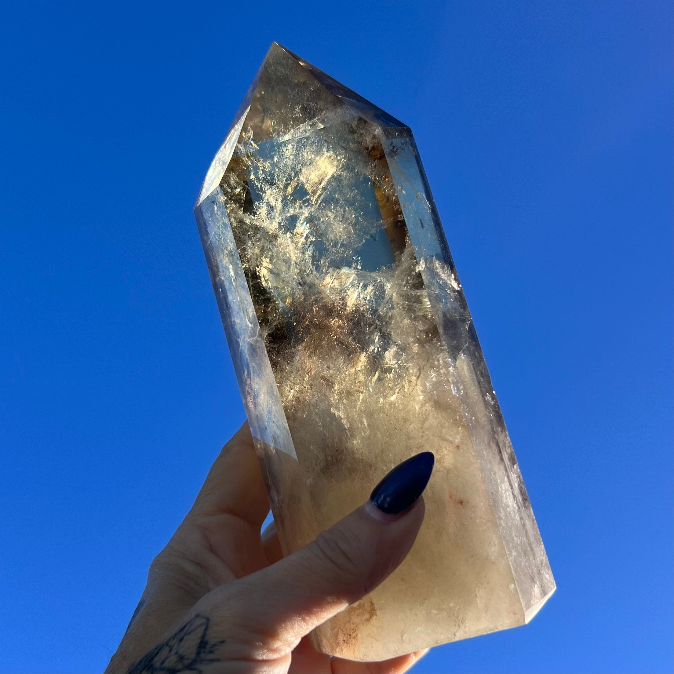 Smoky Citrine Quartz Generator Tower