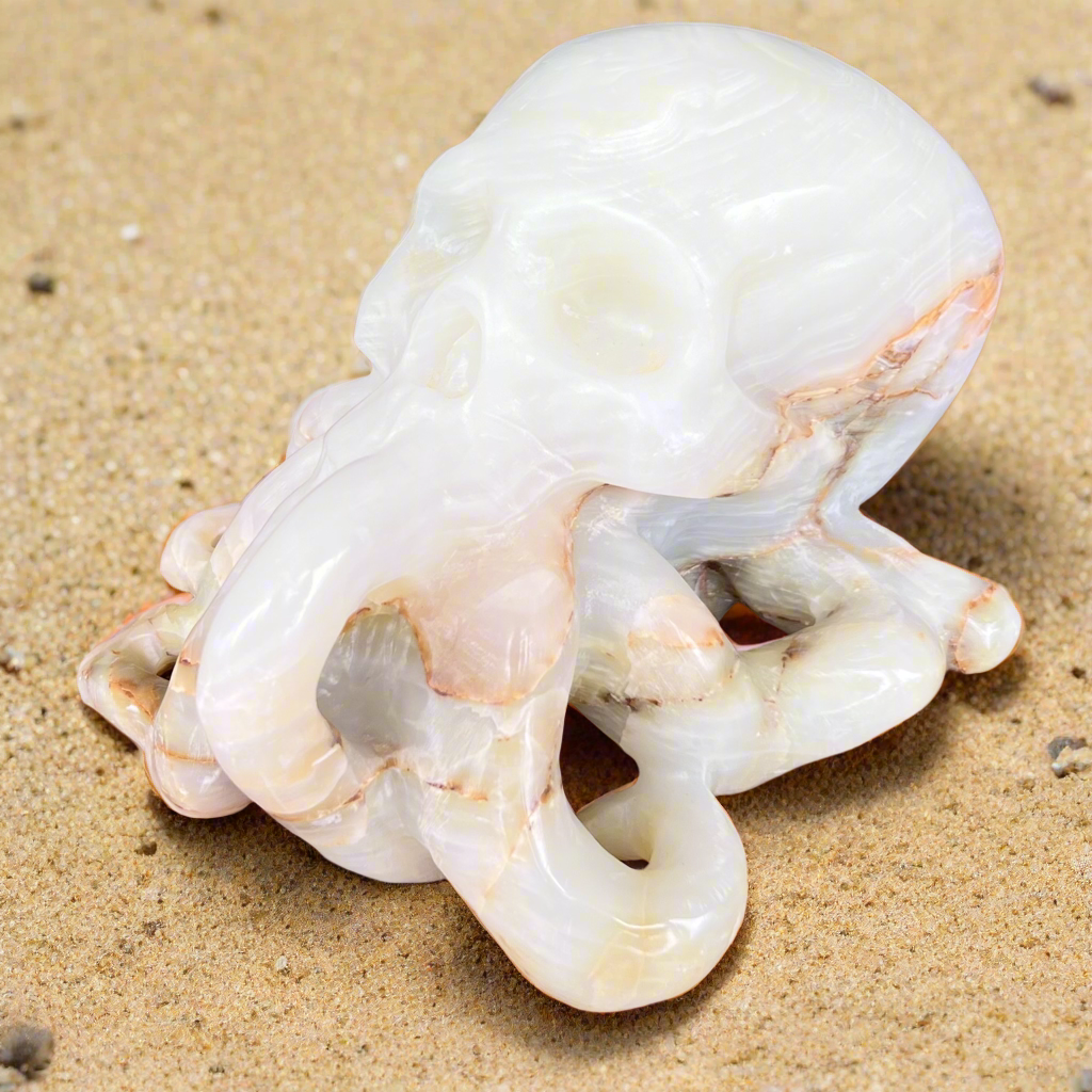 Octopus Skull Afghanistan Jade Carving