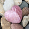 Rose Quartz Puffy Large Heart