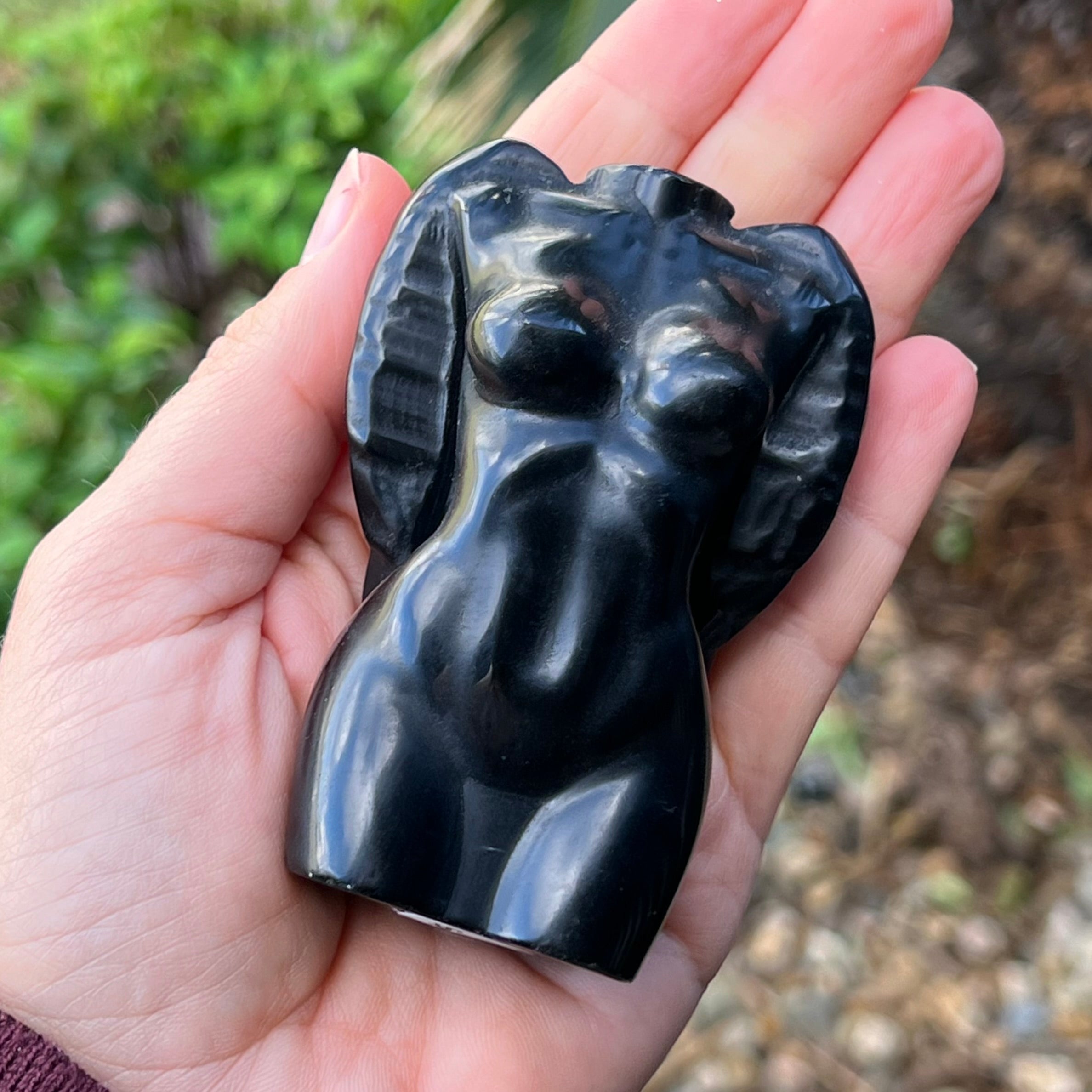Black Obsidian Winged Lady Body