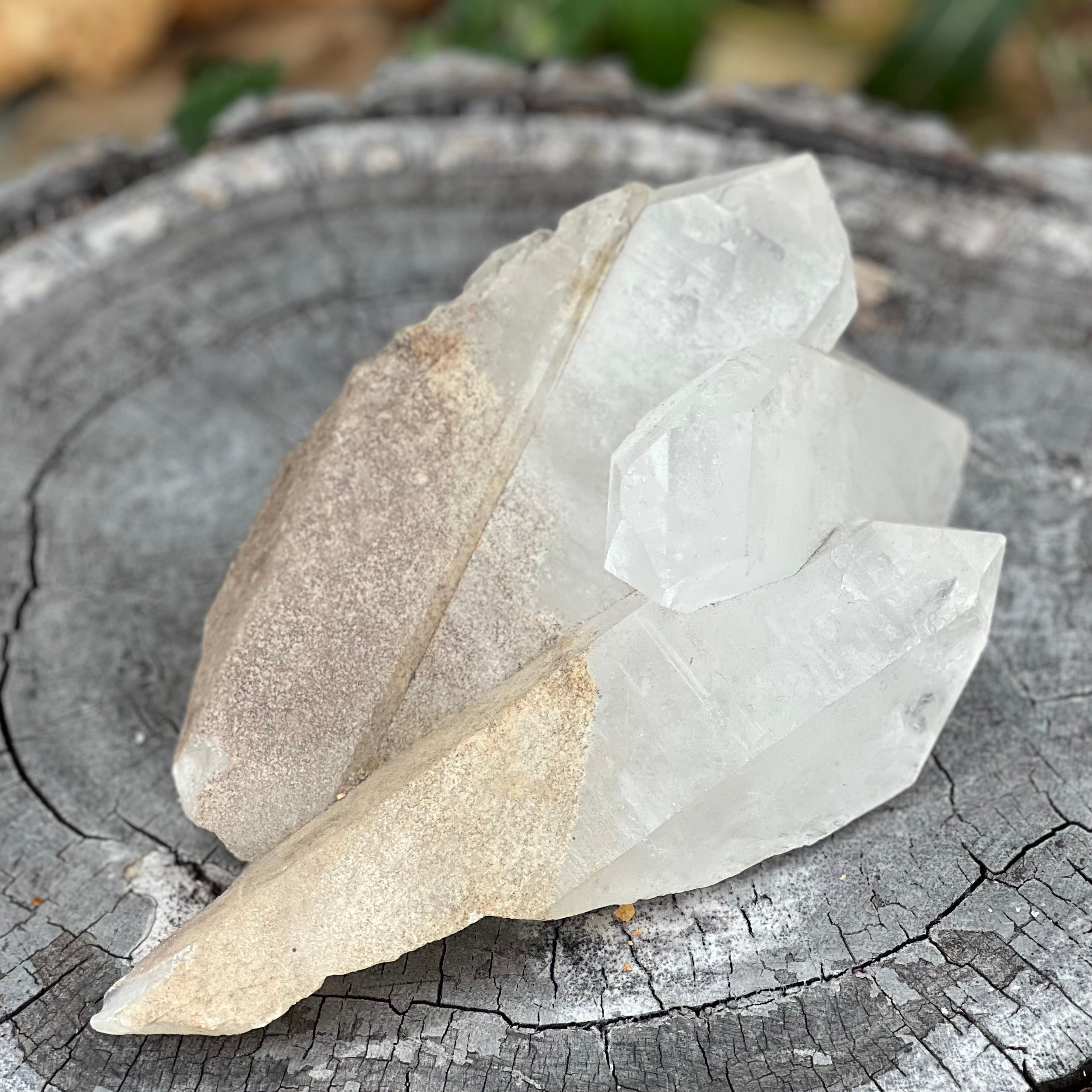 Raw Clear Quartz Natural Cluster of Points