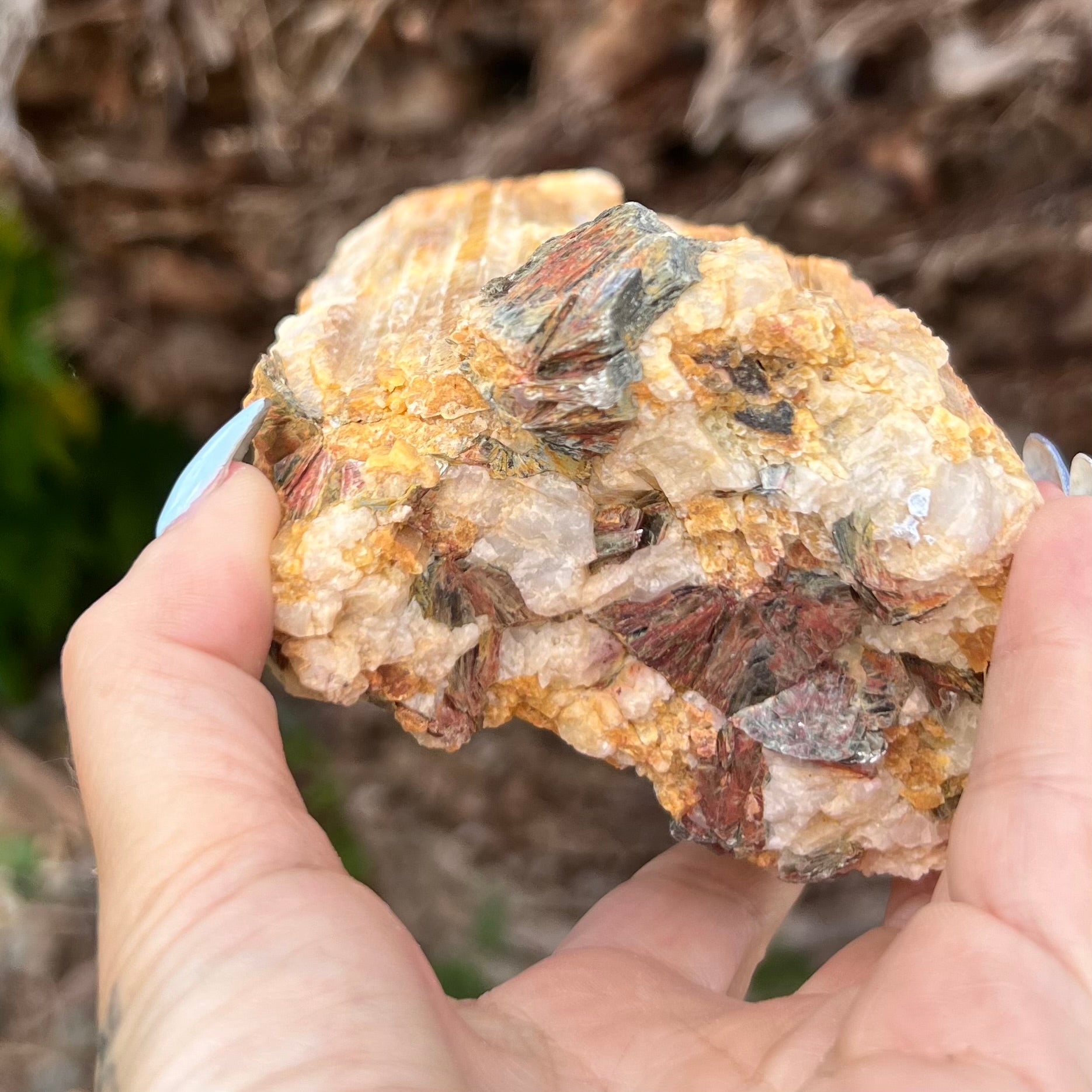 Natural Yellow Tourmaline on Matrix