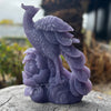 Lepidolite Peacock Carving
