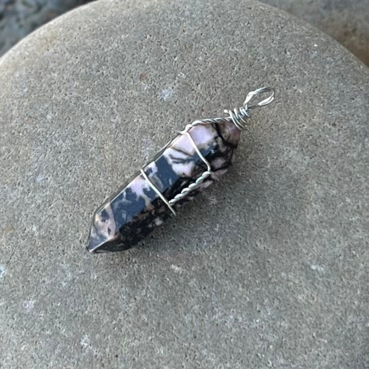 Rhodonite ~ Double Terminated Pendant