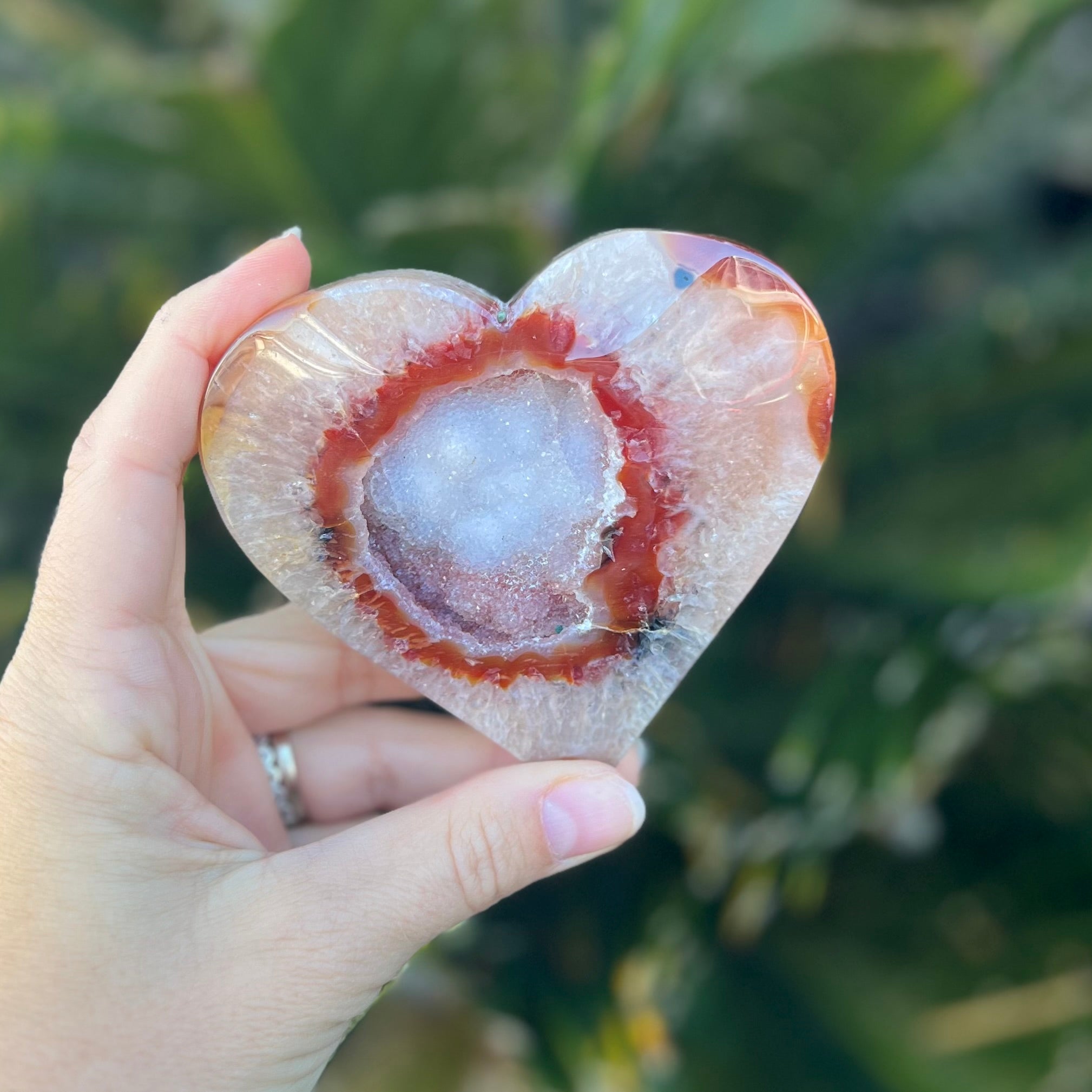 Carnelian Geode Heart
