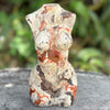 Be Brave ~ Natural Leopard Skin Jasper Carnelian Lady Carving