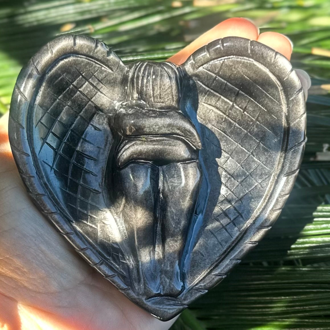 Resting Angel of Protection ~ Silver Sheen Obsidian