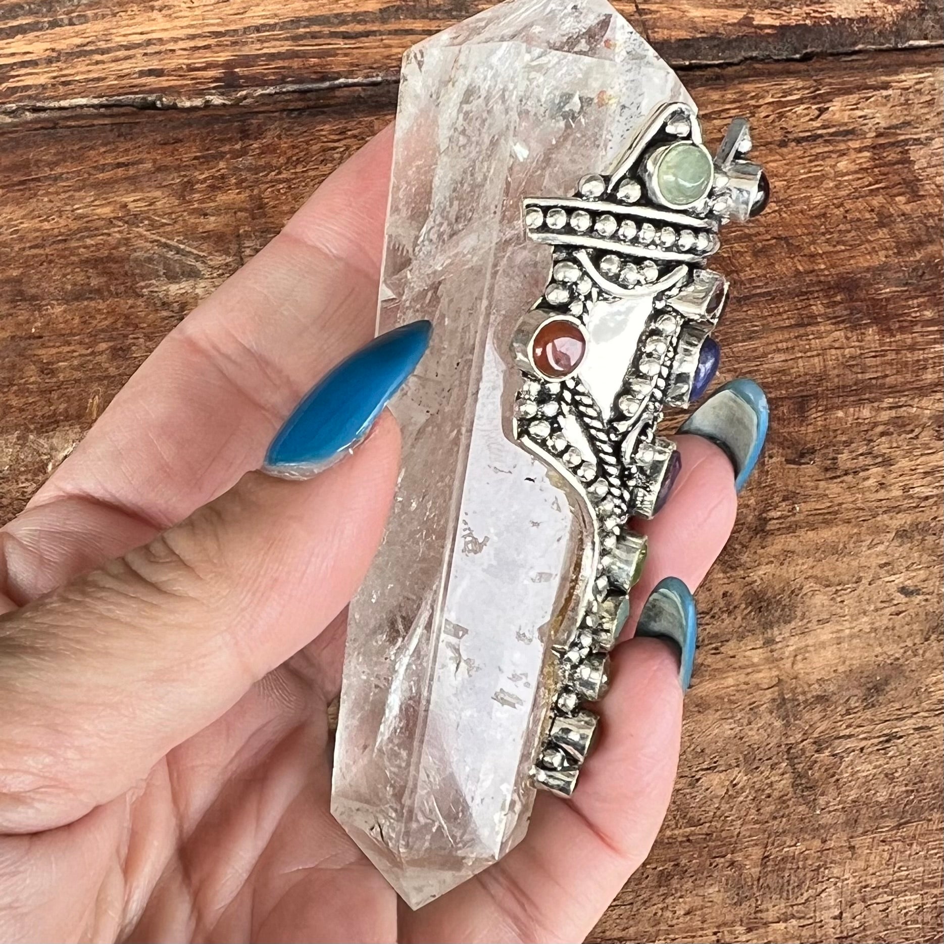 Super Wand ~ Embellished Clear Quartz