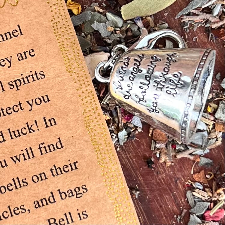 Friends are Angels ~ Silver Altar Blessing Bell