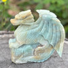 Caribbean Calcite Dragon Carving