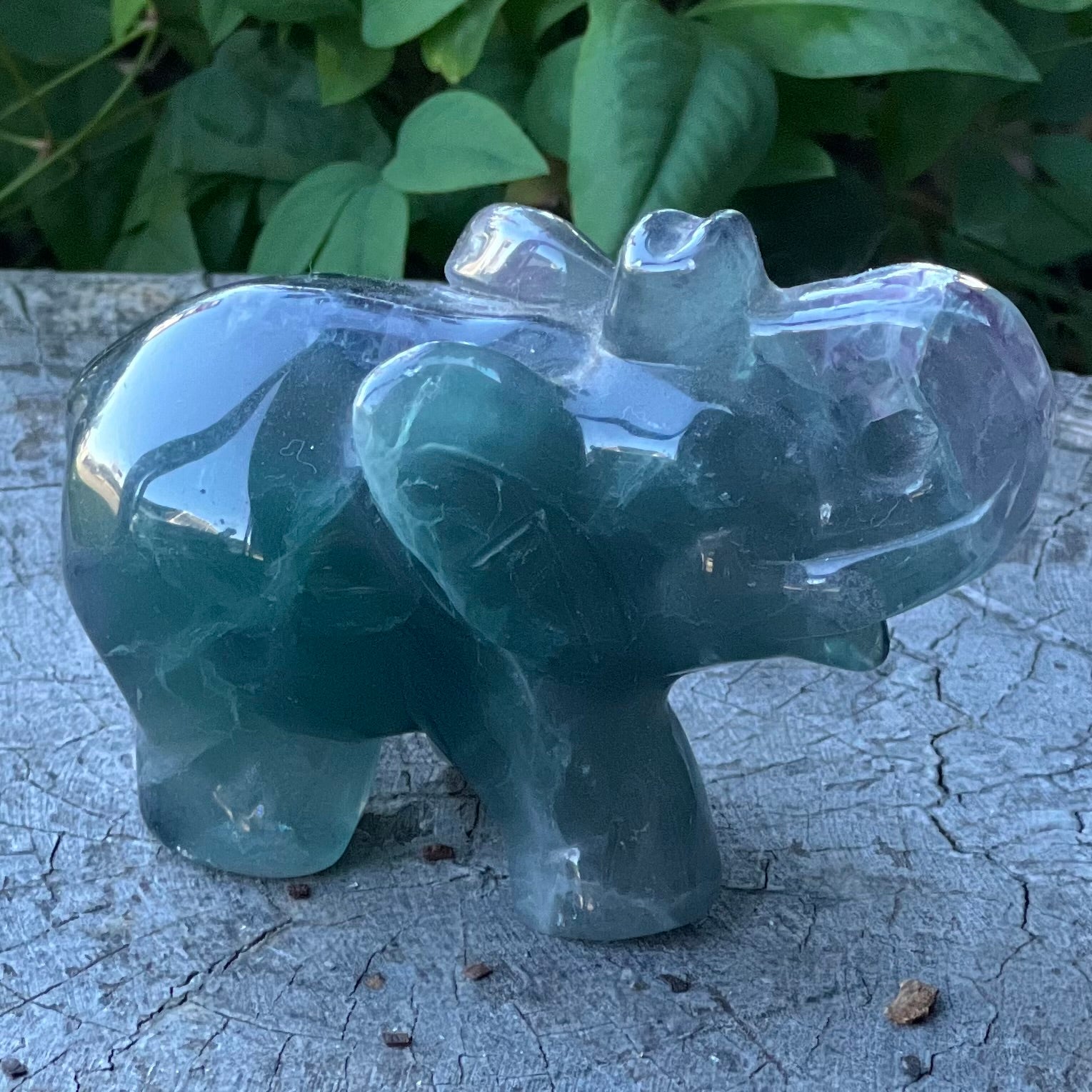 Rainbow Fluorite Elephant