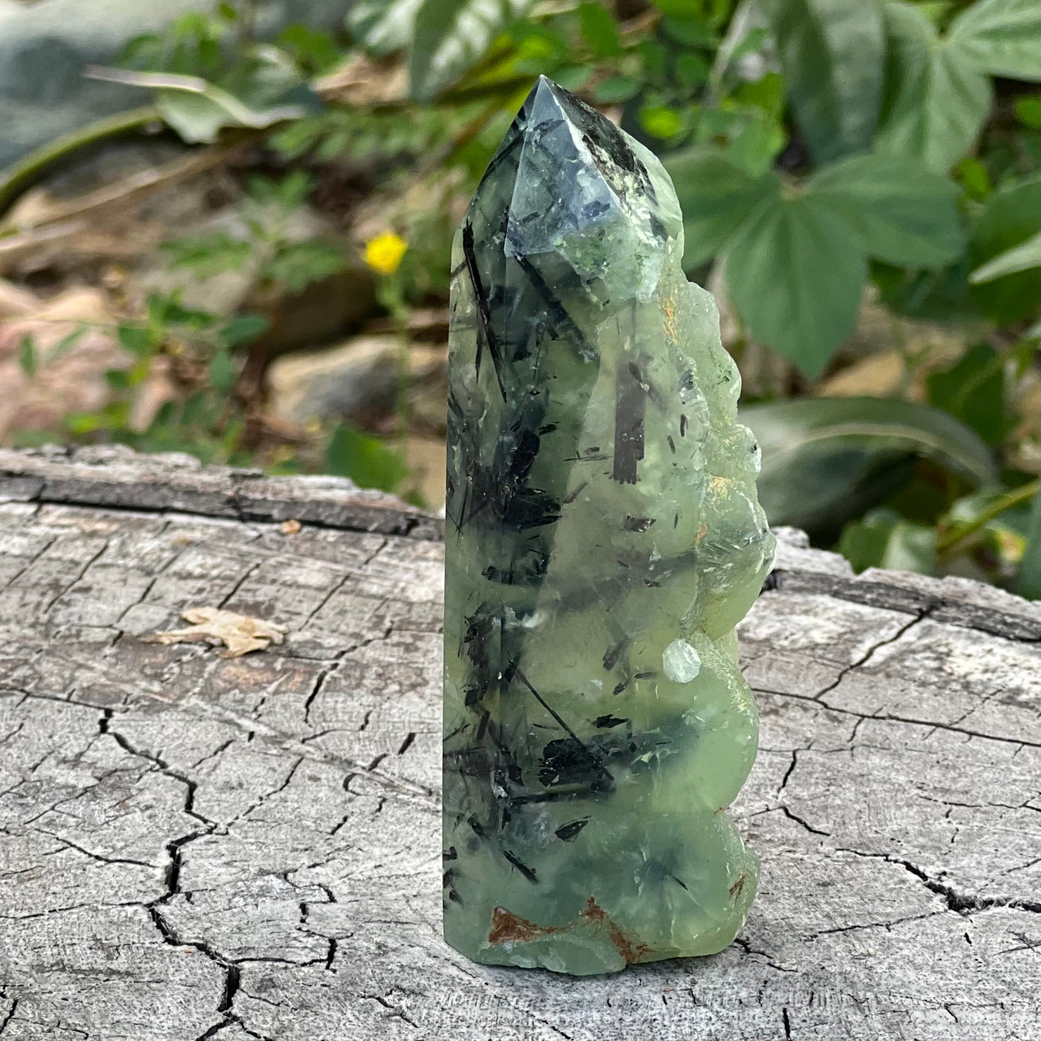 Prehnite Semi Raw Tower