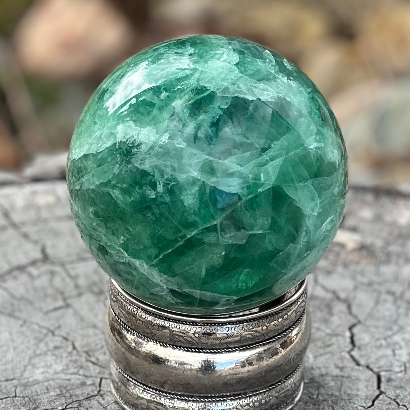 Glorious Green Fluorite Sphere