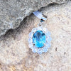 Blue Topaz ~ Sterling Silver Pendant