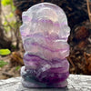 Rainbow Fluorite Ganesh Carving