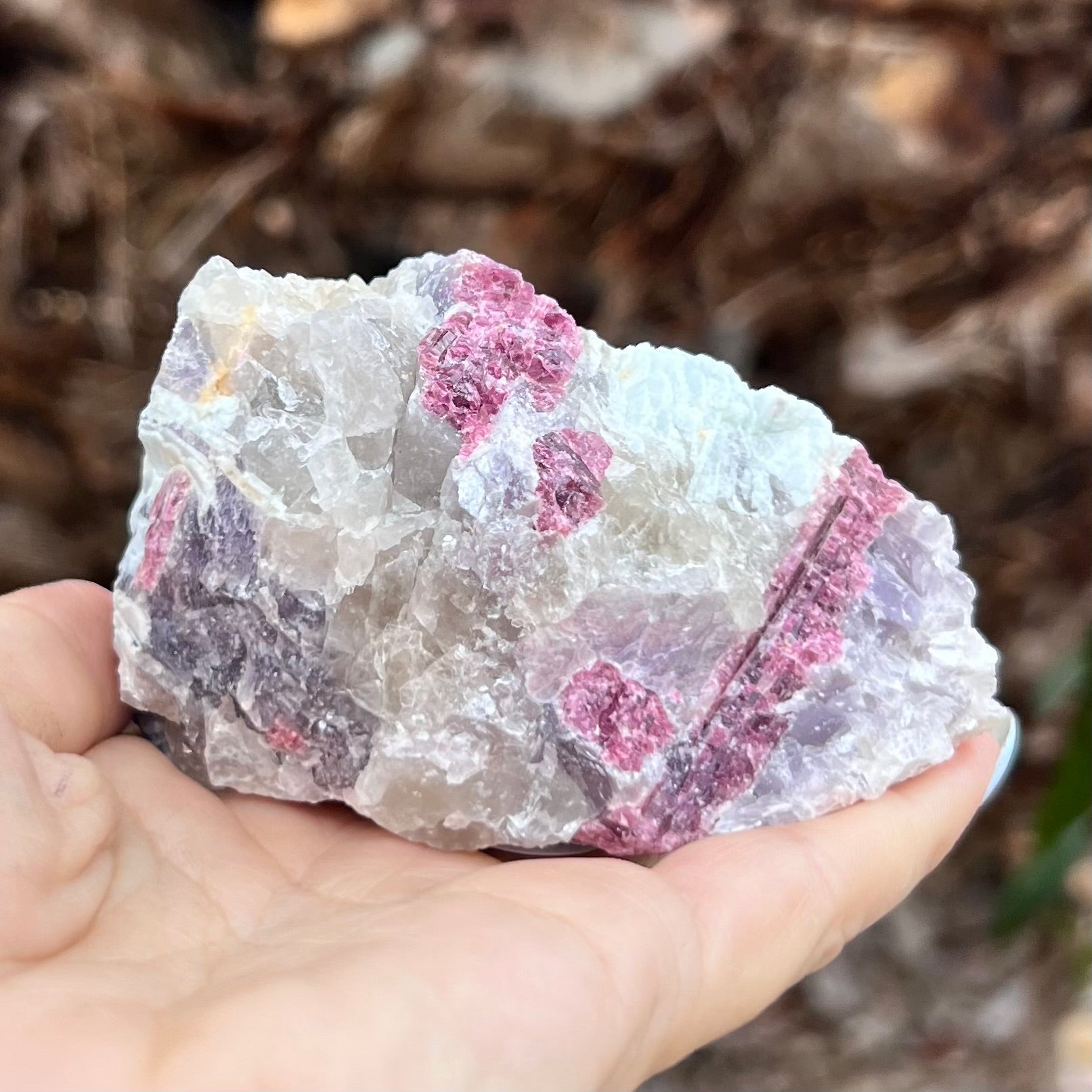 Natural PinkTourmaline on Matrix