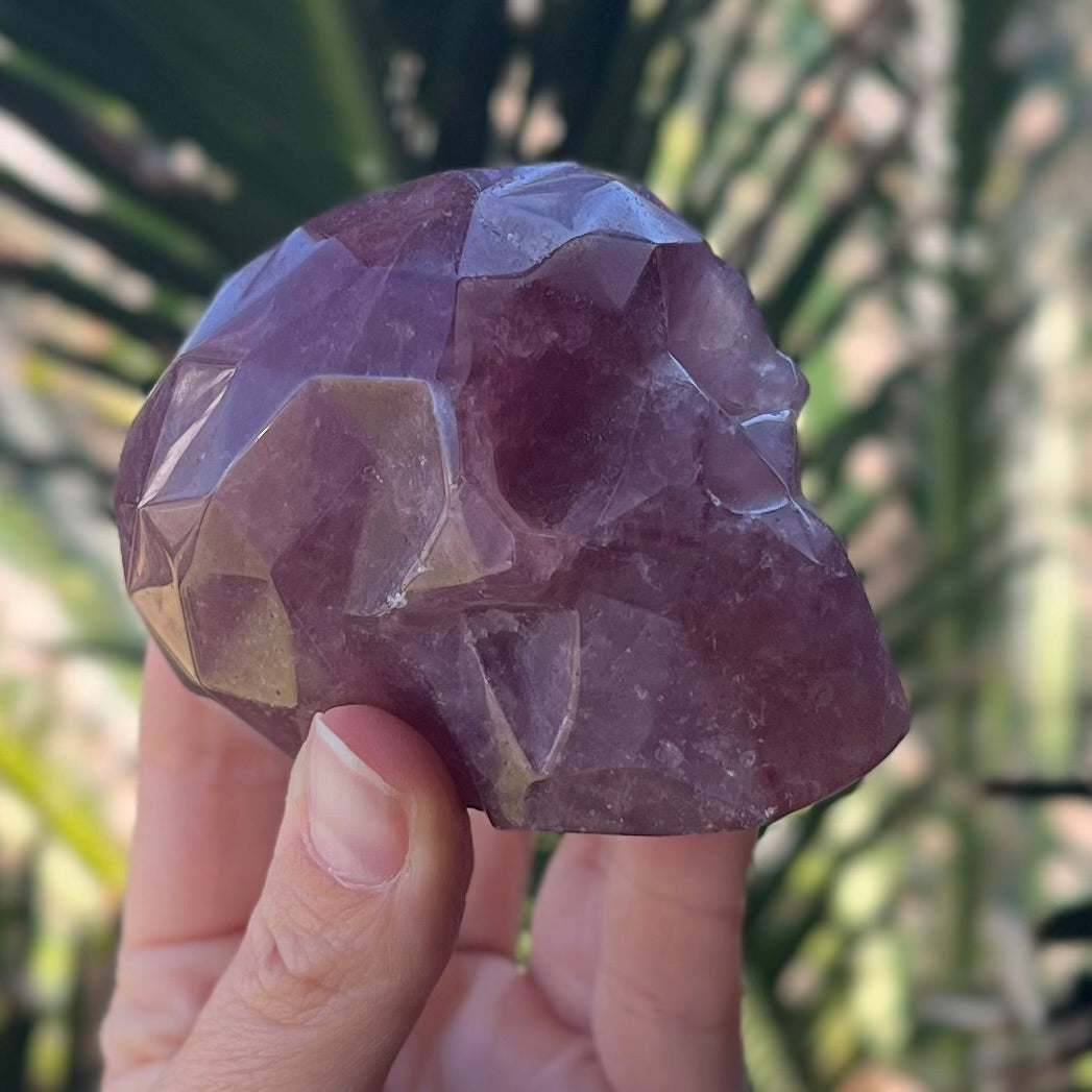 Strawberry Quartz ~ Presence ~ Skull Carving