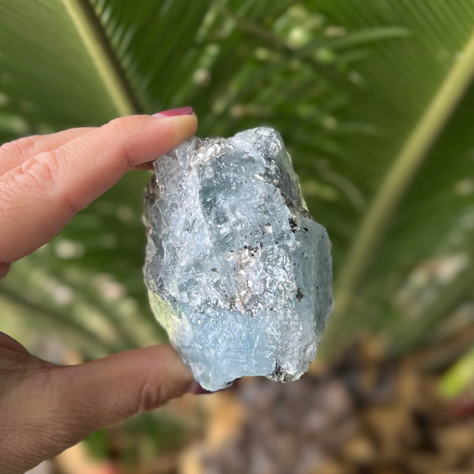 Aquamarine Raw Specimen with Mica Flecks