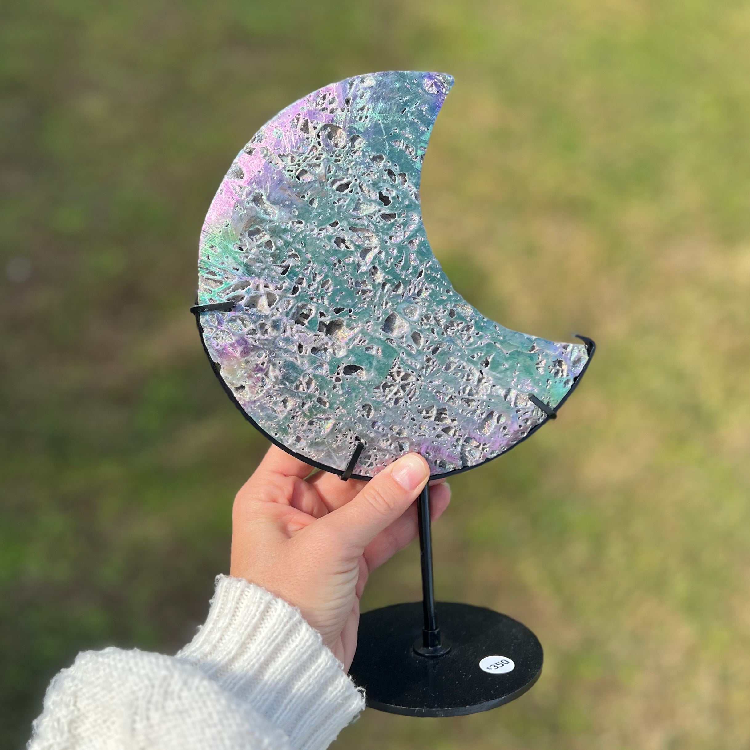 Sphalerite Moon on Stand