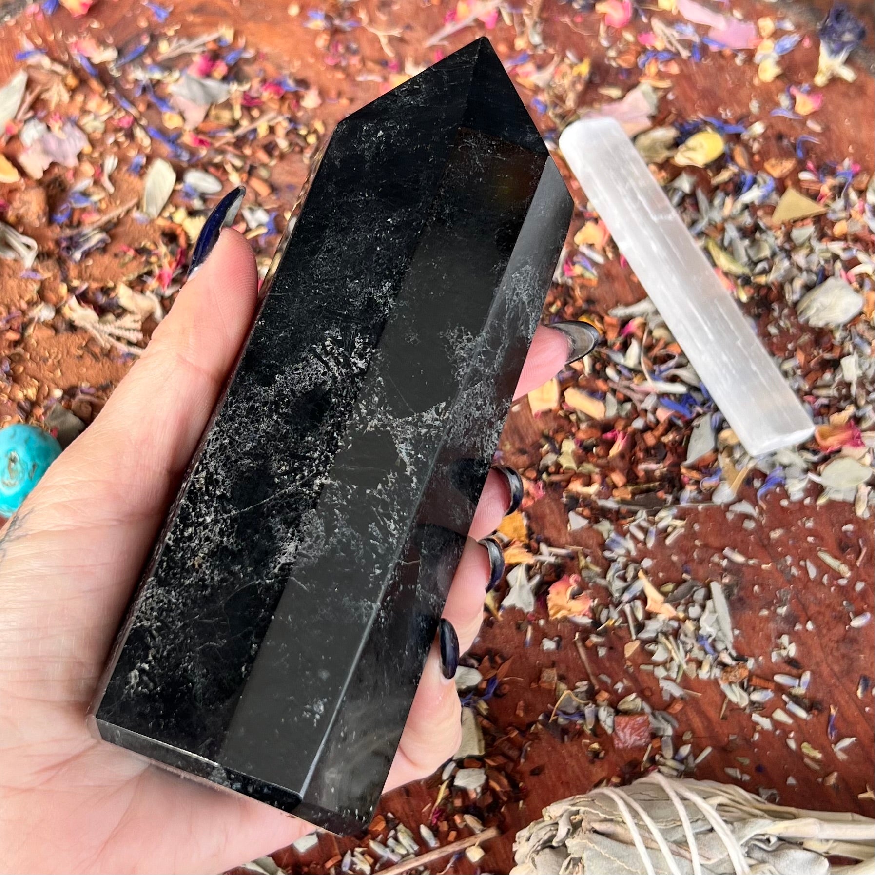 Black Tourmaline Large Generator Tower