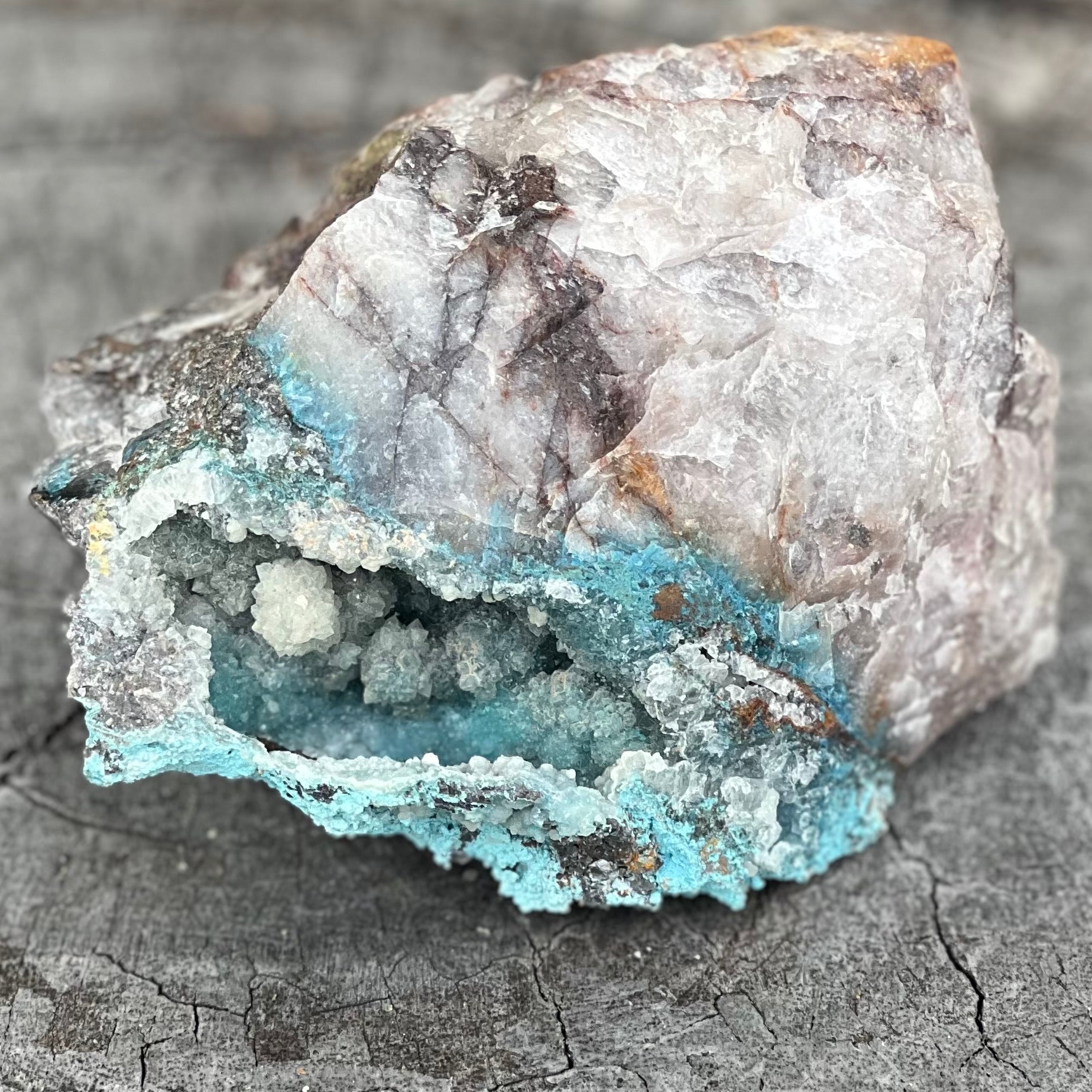 Shattuckite Geode on Matrix