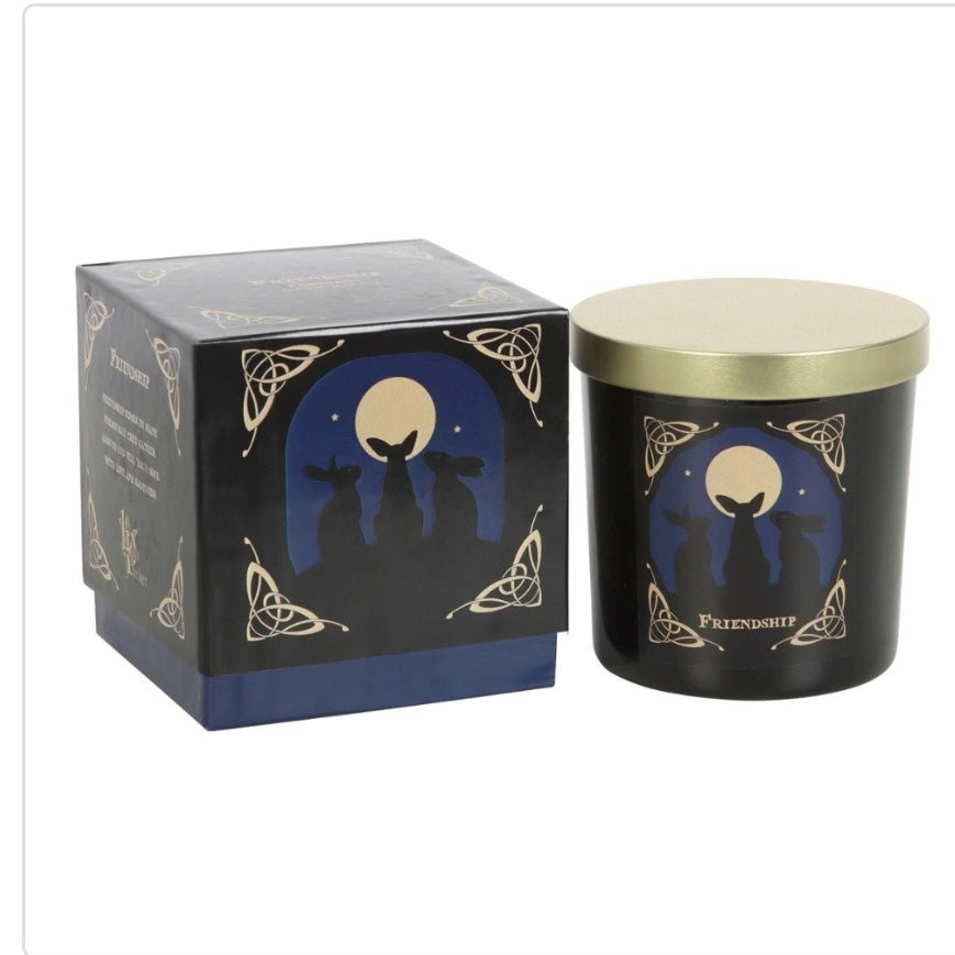 Moon Gazing Hares ~ Friendship Candle