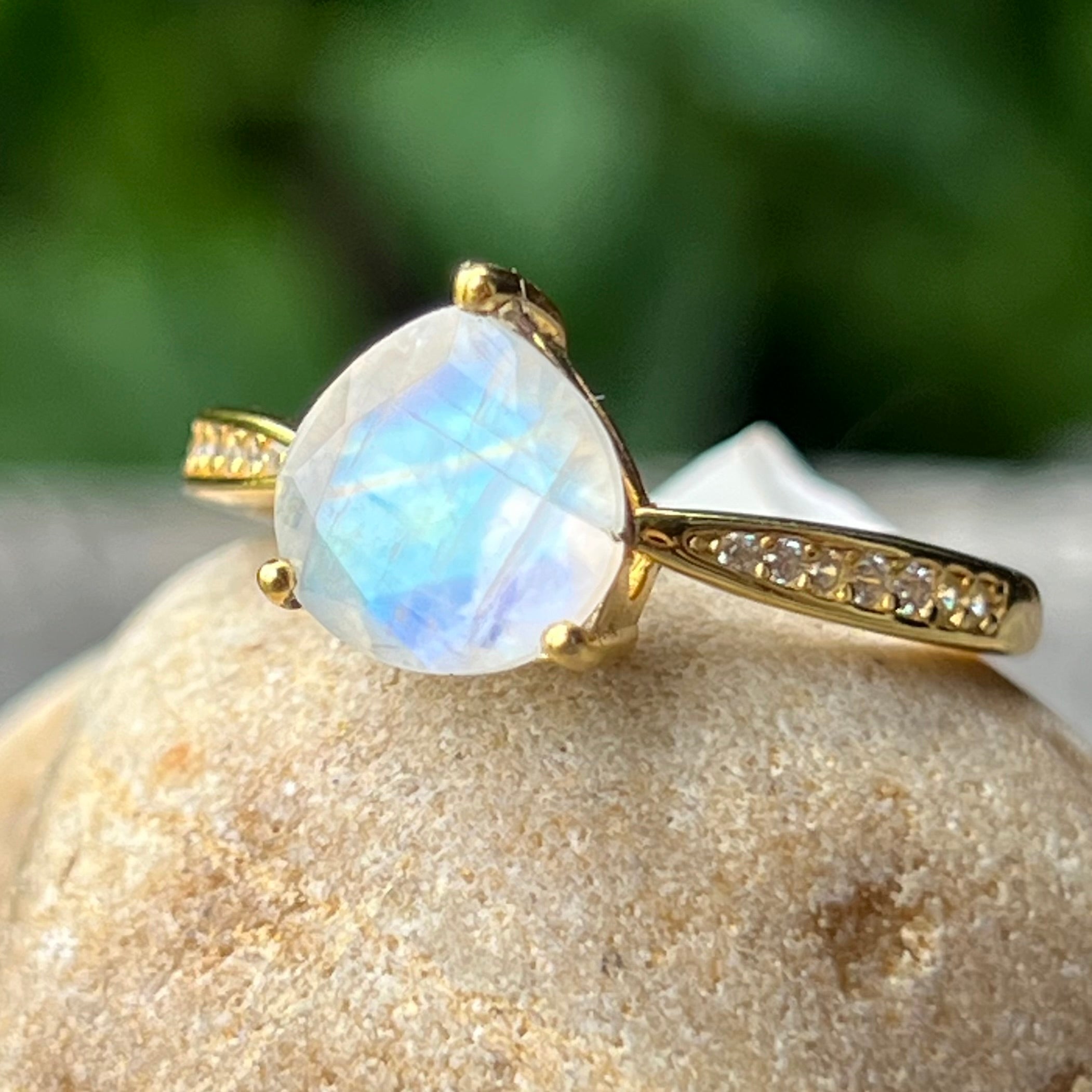 Moonstone ~ Gold Plated Ring