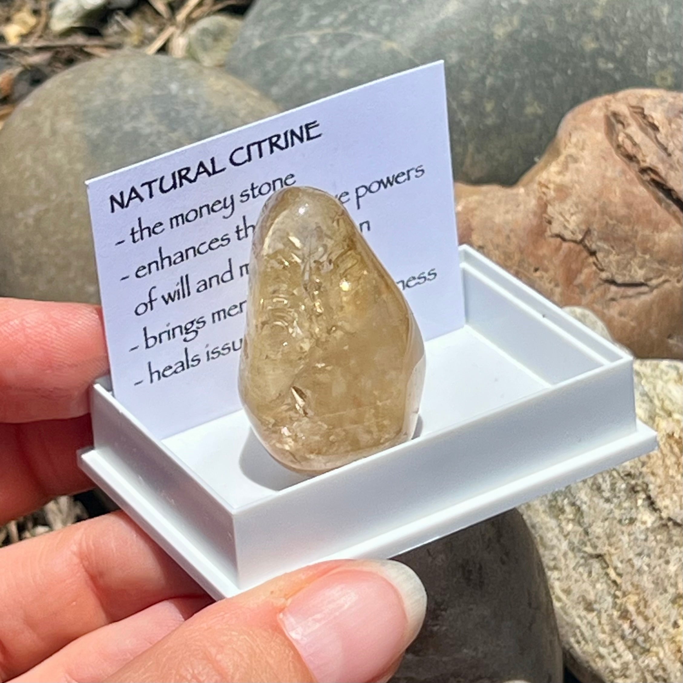 Citrine Tumble  ~ Specialty Boxed Crystal