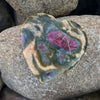 Ruby in Zoisite Heart Carving