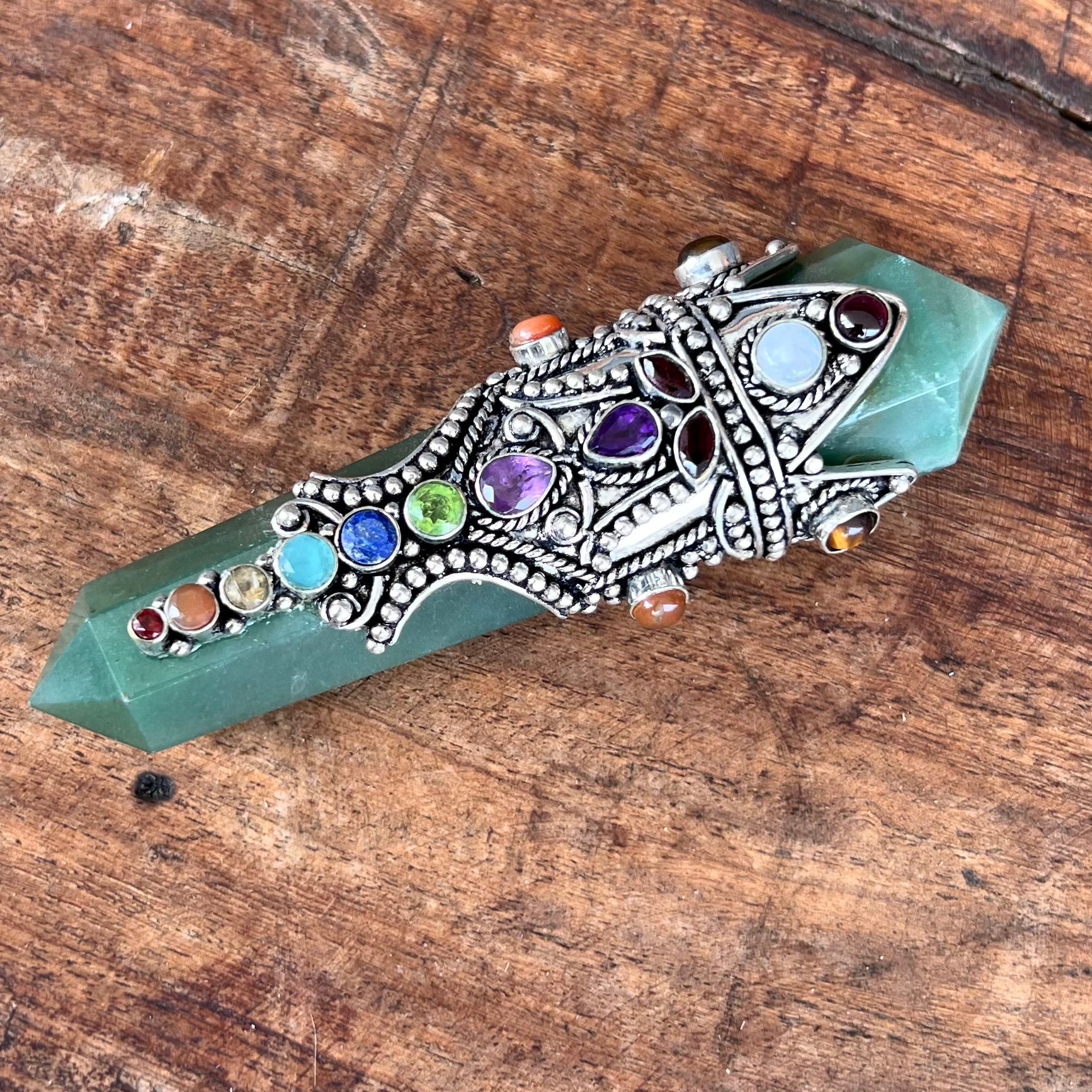 Super Wand ~ Embellished Green Aventurine