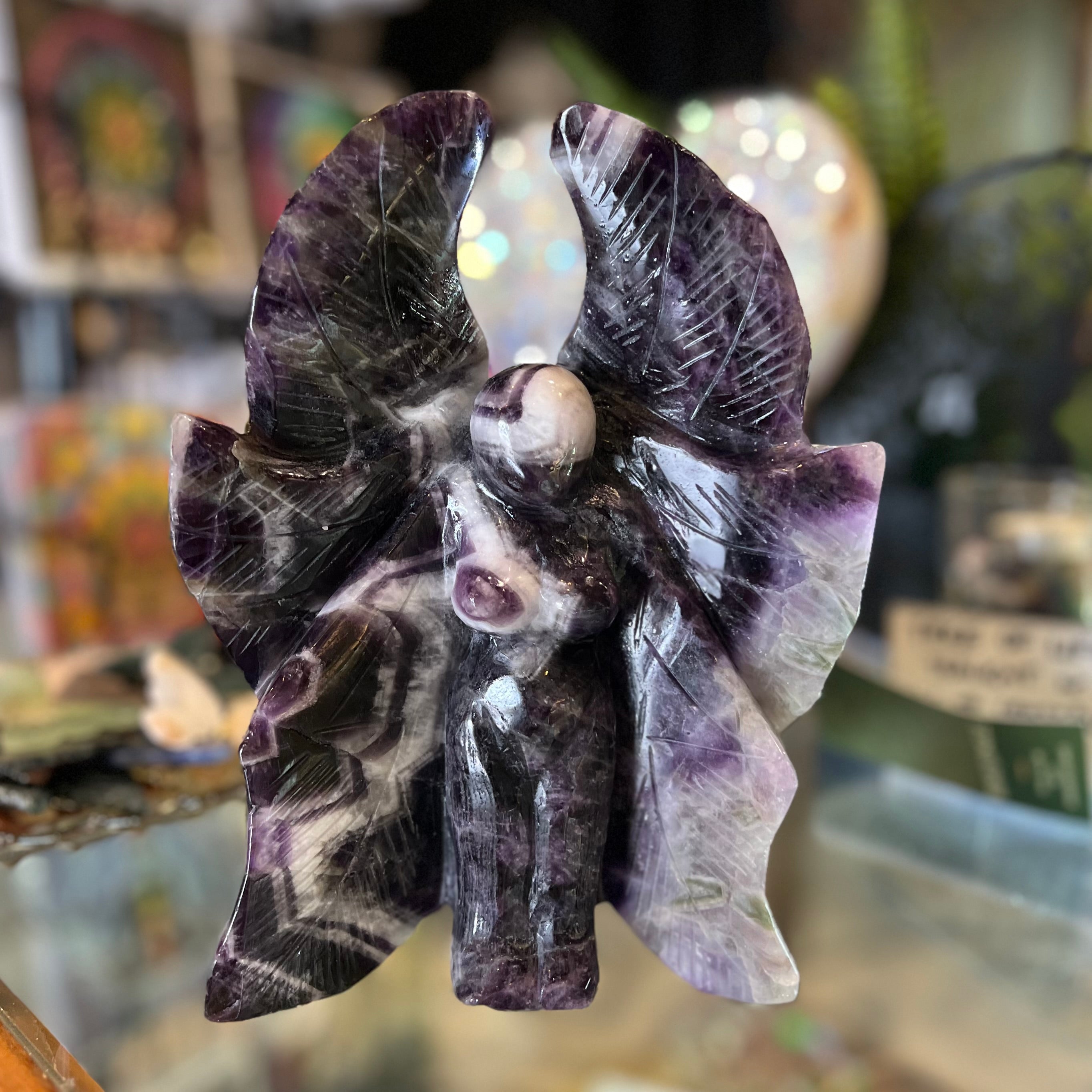 Amethyst Goddess Angel Carving