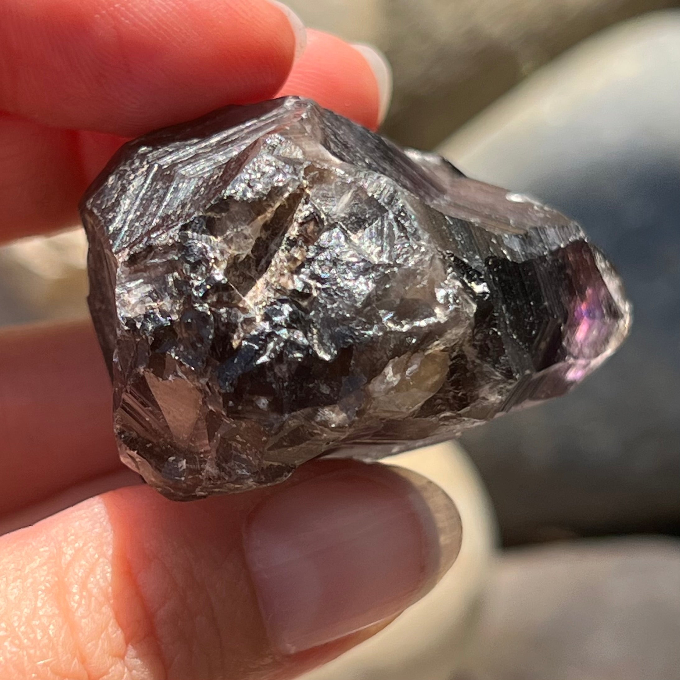 Amethyst ~ Smokey Quartz ~ Citrine ~ Raw Record Keeper