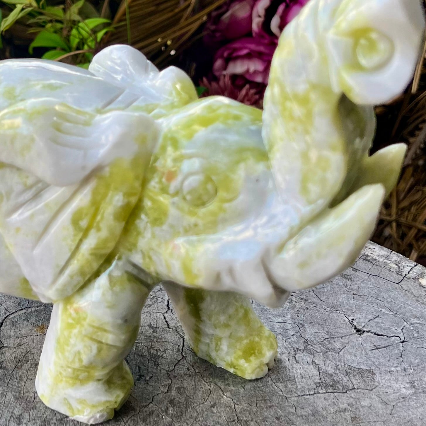 New Jade Lucky Elephant Carving