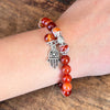 Carnelian Self Expression Bracelet with Hamsa Hand