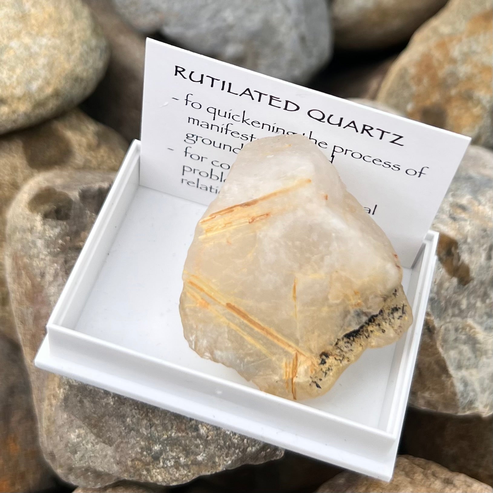 Rutilated Quartz ~ Specialty Boxed Crystal